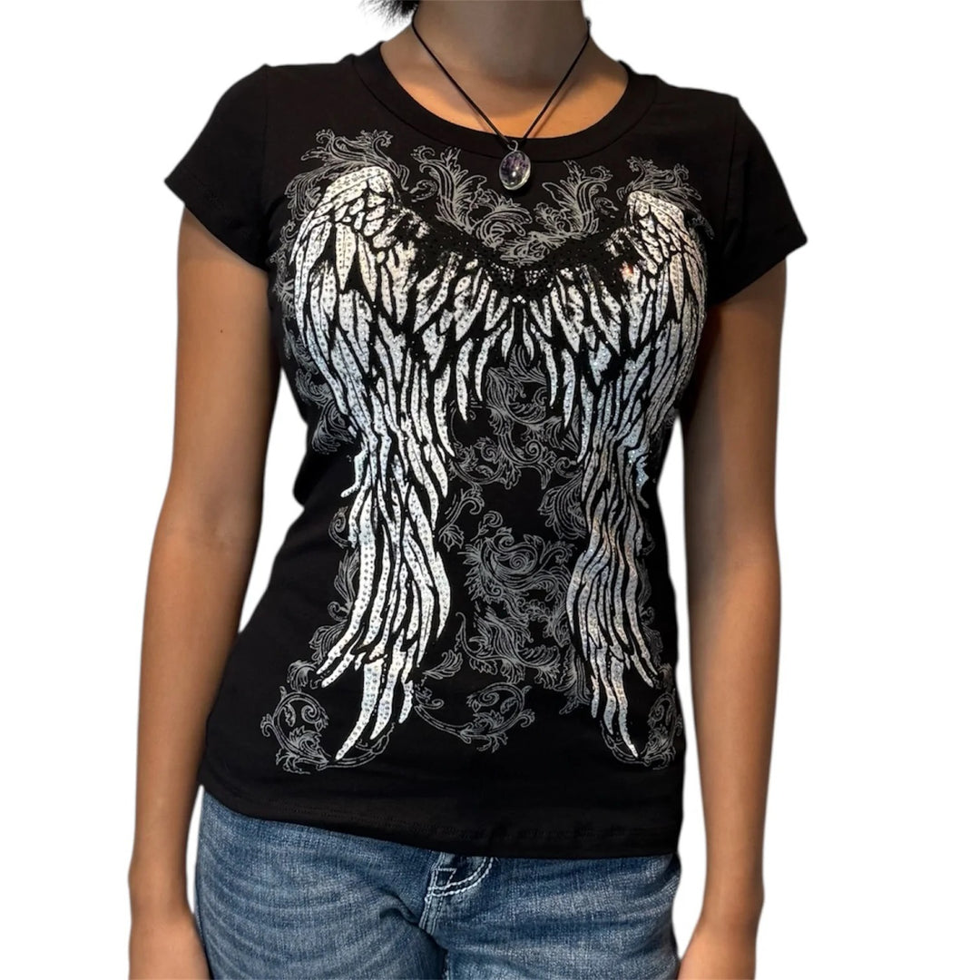 Damen T-Shirt mit Engelprint Echo Archiv