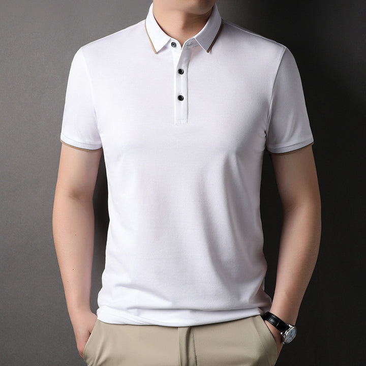 Herren Poloshirt mit feinem Piqué-Gewebe und kontrastierendem Kragen Echoarchiv