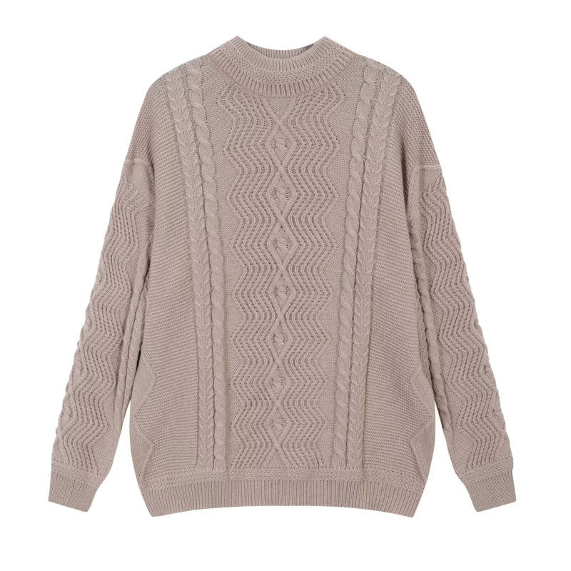 Herren Grobstrickpullover mit modernen Zopfmuster Echo Archiv