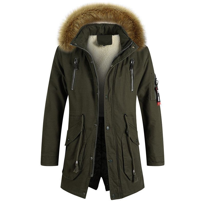 Herren modische Winterjacke mit abnehmbarer Kapuze und warmem Innenfutter Echoarchiv