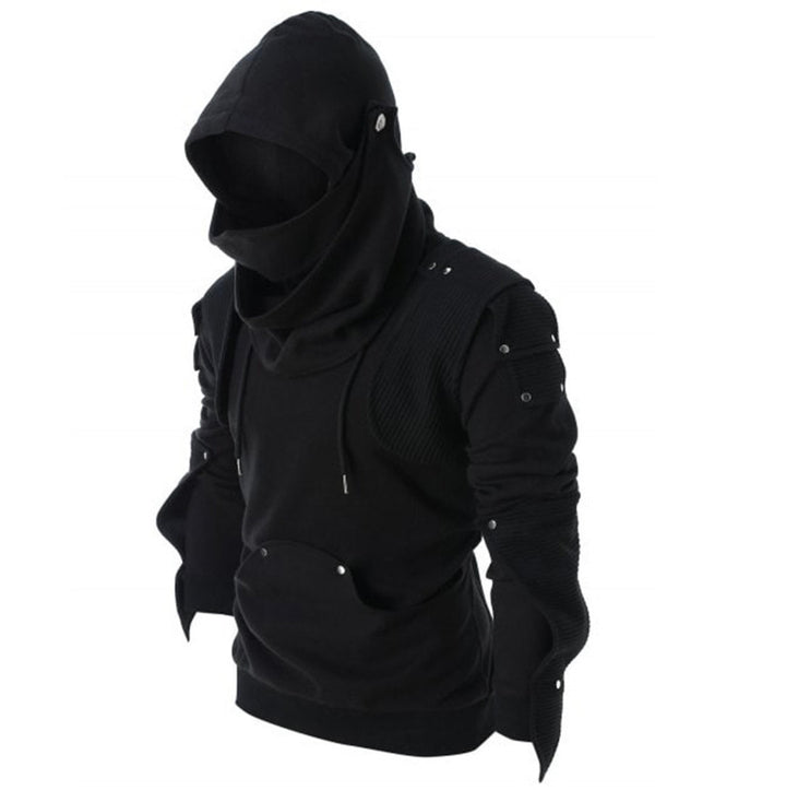 Herren stylischer Hoodie mit innovativem Kragen und praktischen Taschen Echoarchiv