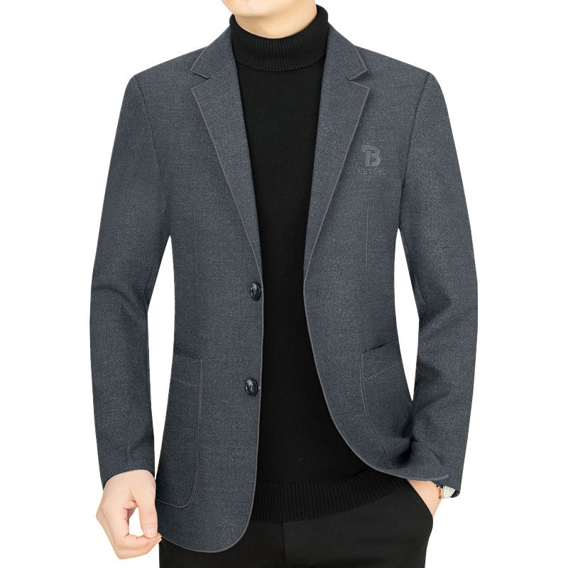 Herren Slim-Fit Sakko aus leichtem Mischgewebe mit Struktur – Tianoro