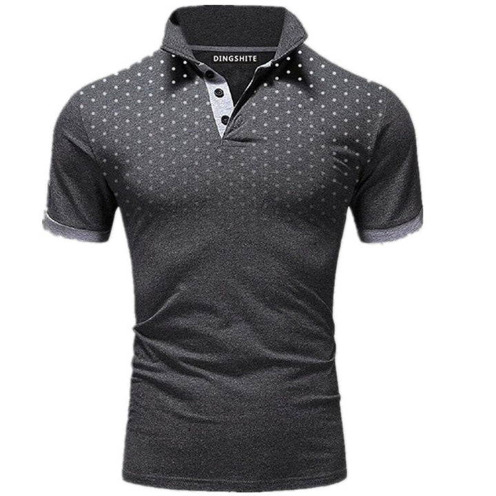 Herren Poloshirt mit Echoarchivrnen Punktdesign und atmungsaktiven Eigenschaften Echoarchiv