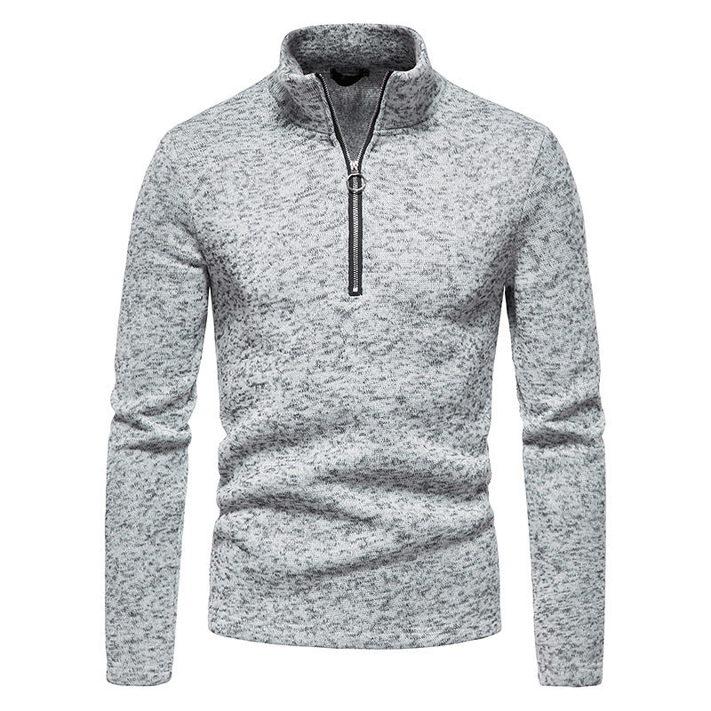 Herren Sportlicher Pullover mit modernem Stehkragen und praktischen Reißverschlussdetails Echoarchiv