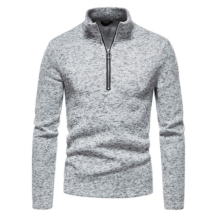 Herren Sportlicher Pullover mit modernem Stehkragen und praktischen Reißverschlussdetails Echoarchiv