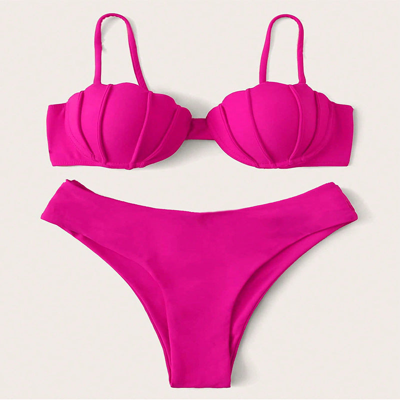 Damen Bikini-Set mit schalenförmigem Oberteil und hohem Beinausschnitt Echo Archiv