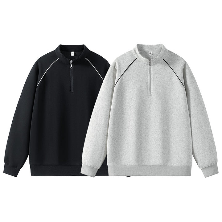 Herren sportlicher Pullover mit kurzer Reißverschlussöffnung Echoarchiv