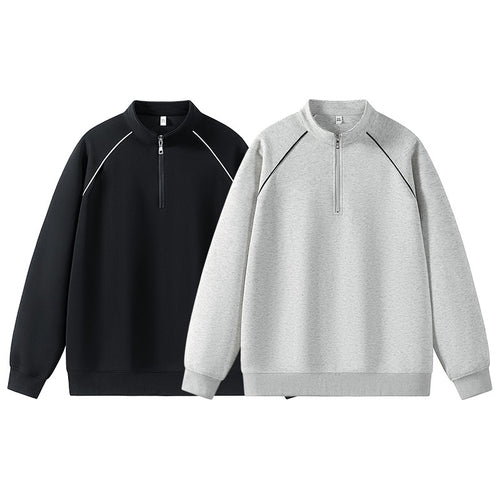 Herren sportlicher Pullover mit kurzer Reißverschlussöffnung Echoarchiv