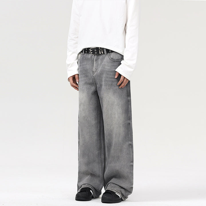 Damen Bodenlange Oversize-Denimhose im Baggy‑Palazzo‑Cut mit soften Stonewash-Details Echo Archiv