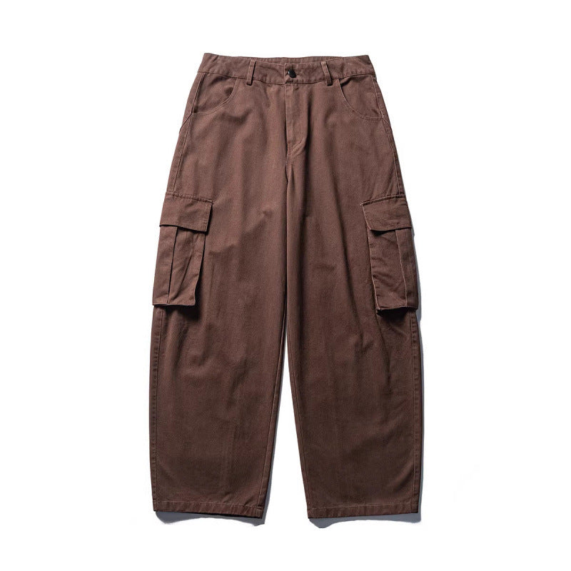 Herren Weite Cargo-Hose aus Baumwollmix mit großen Klappentaschen und relaxed Fit Echo Archiv