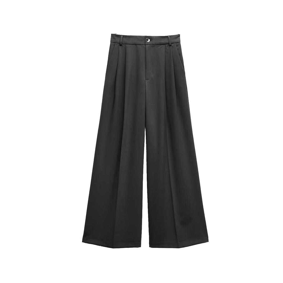 Damen Elegante High‑Waist Palazzo‑Hose mit Bundfalten und Bügelfalte Echo Archiv