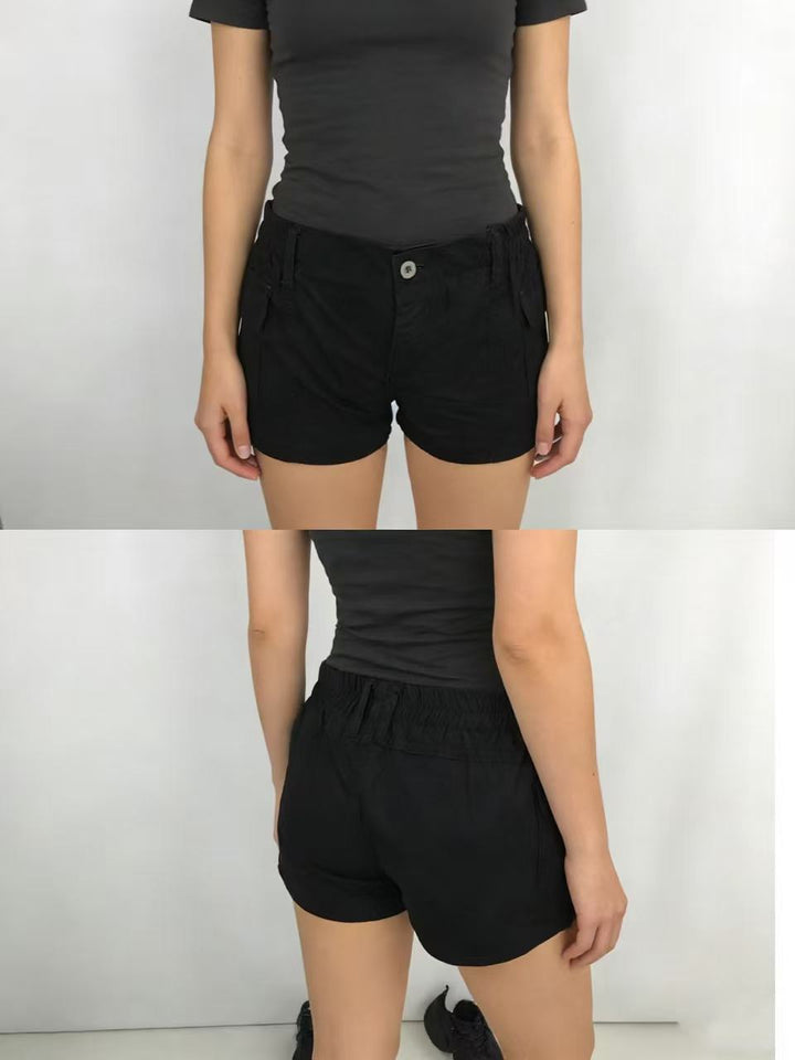 Damen Cargo-Shorts mit funktionalen Seitentaschen und elastischem Bund Echo Archiv