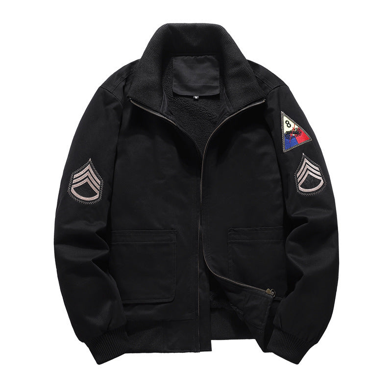 Herren Piloten-Blouson mit Sherpa‑Futter und auffälligen Aufnäher‑Details Echo Archiv