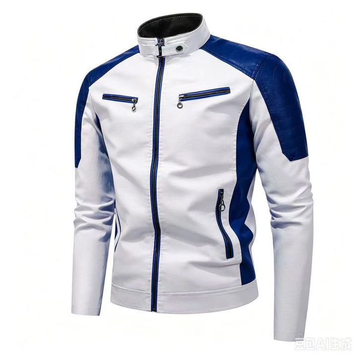 Herren Sportliche Kunstlederjacke mit hohem Kragen Echo Archiv
