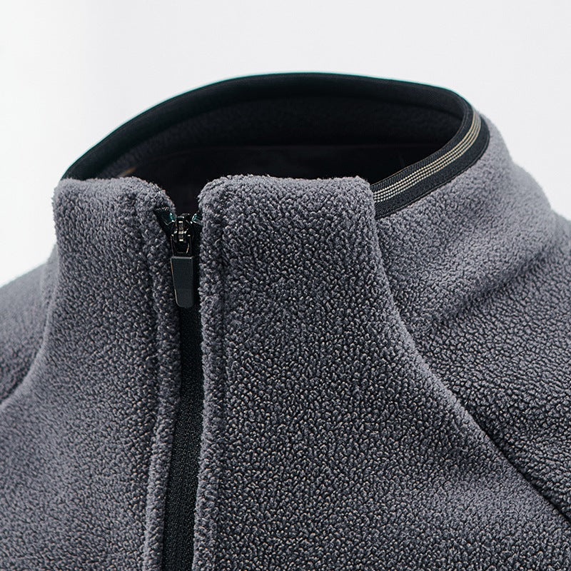 Herren Fleece-Halbzip-Pullover mit stehendem Kragen und atmungsaktivem Thermofleece Echoarchiv