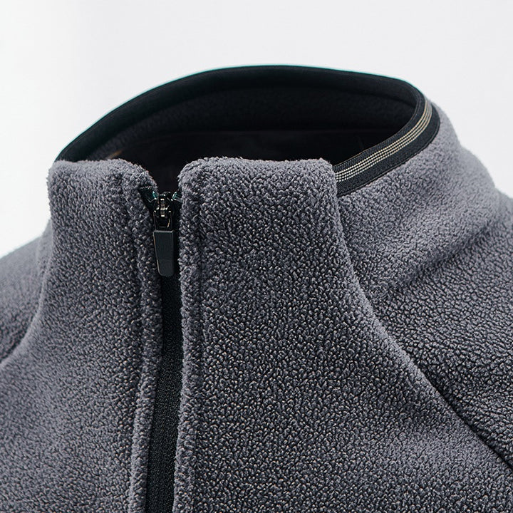 Herren Fleece-Halbzip-Pullover mit stehendem Kragen und atmungsaktivem Thermofleece Echoarchiv