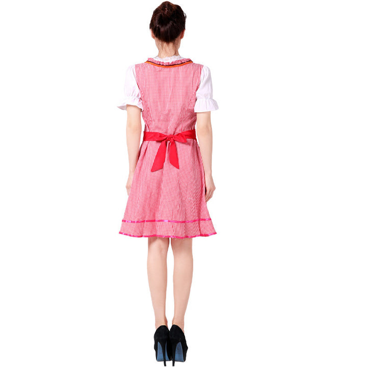 Damen nan Trachtenkleid im Vintage-Stil mit elastischem Bund verstellbarer Schnürung und schmeichelndem Tellerrock Echo Archiv