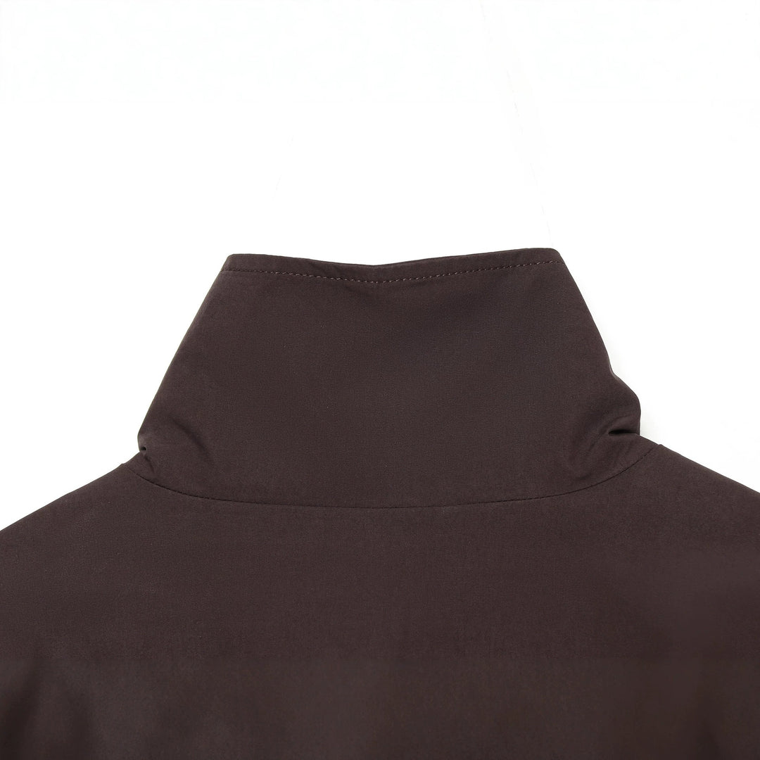 Damen utilitaristische Kurzjacke mit Reißverschluss und Hemdkragen Echo Archiv