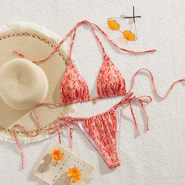 Damen Triangel-Bikini mit verspielten Bindebändern Echo Archiv