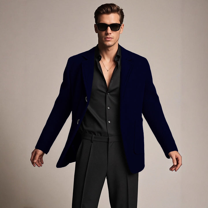 Herren eleganter und strukturierter Freizeitblazer Echoarchiv