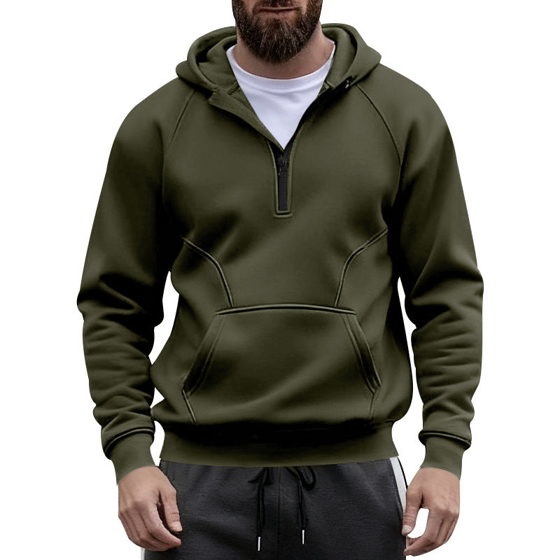 Herren sportlicher Kapuzenpullover mit modernem Reißverschluss und praktischen Taschen Echoarchiv