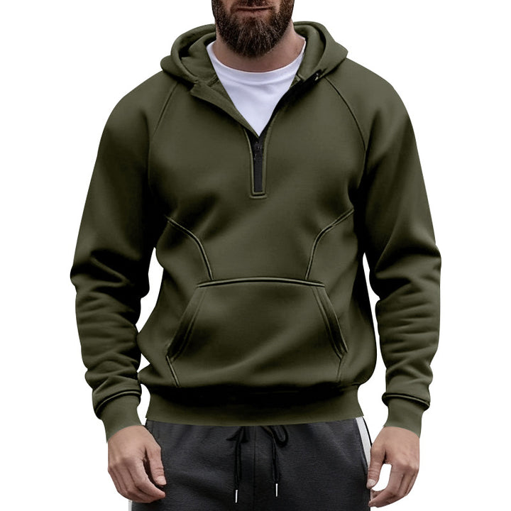 Herren sportlicher Kapuzenpullover mit modernem Reißverschluss und praktischen Taschen Echoarchiv