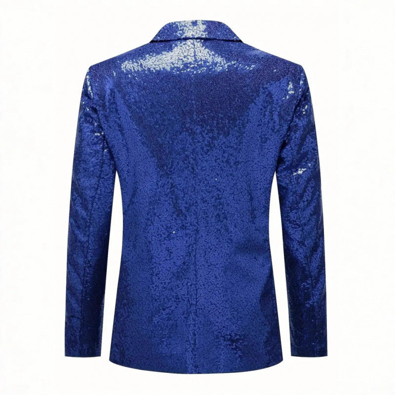 Herren Eleganter Pailletten-Smoking-Blazer Echoarchiv
