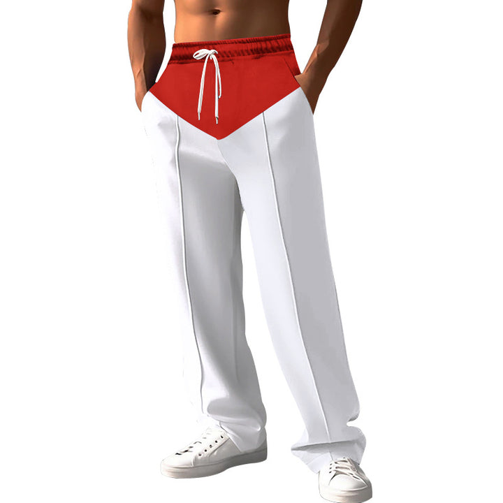 Herren nan Relaxed-Fit Sweathose mit V-Bund, Kordelzug, Eingrifftaschen und sichtbarer Bügelfalte Echo Archiv