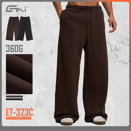 Damen weite hochtaillierte Sweathose mit Kordelzug und geradem Bein Echo Archiv