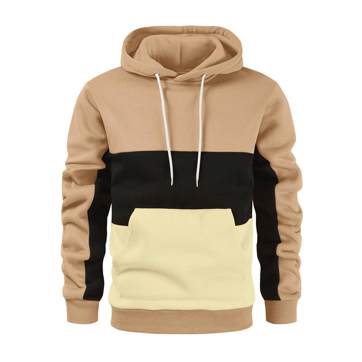 Unisex Kapuzenpullover mit Kordelzug, Kängurutasche und Farbblockdesign aus weichem Fleece – Auréline