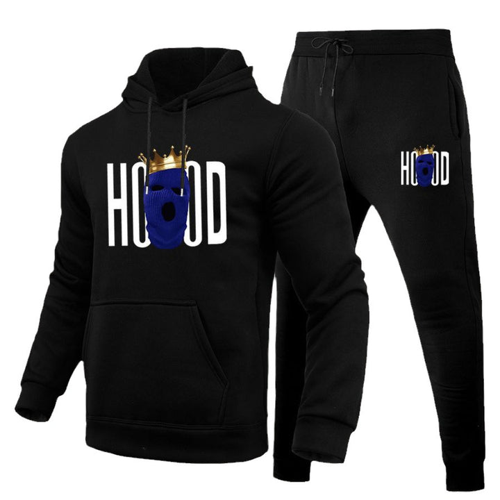 Herren Hoodie und Jogginghose Set mit auffälligem Grafikdesign Echoarchiv