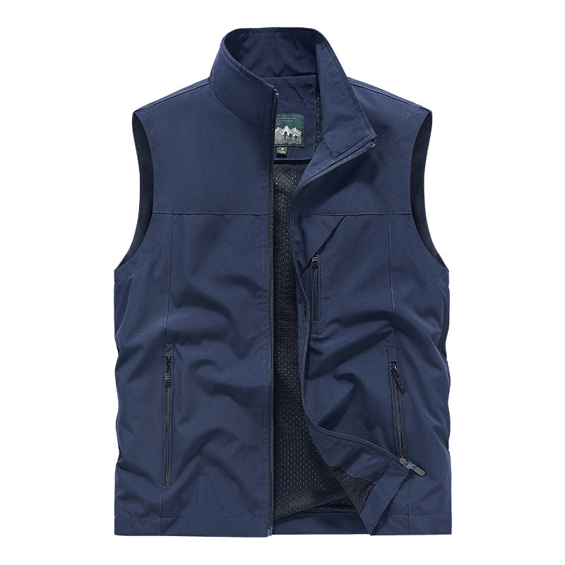 Herren Atmungsaktive Softshell-Outdoorweste mit Mesh‑Innenfutter und Reißverschlusstaschen – Marzano