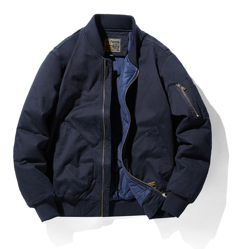 Herren  Baumwoll-Twill gepolsterte Aviator Bomber mit gestepptem Innenfutter und Ärmeltasche mit Reißverschluss Echo Archiv