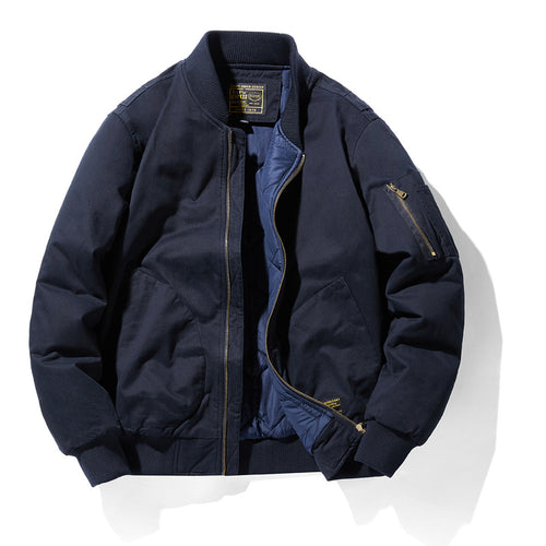 Herren  Baumwoll-Twill gepolsterte Aviator Bomber mit gestepptem Innenfutter und Ärmeltasche mit Reißverschluss Echo Archiv