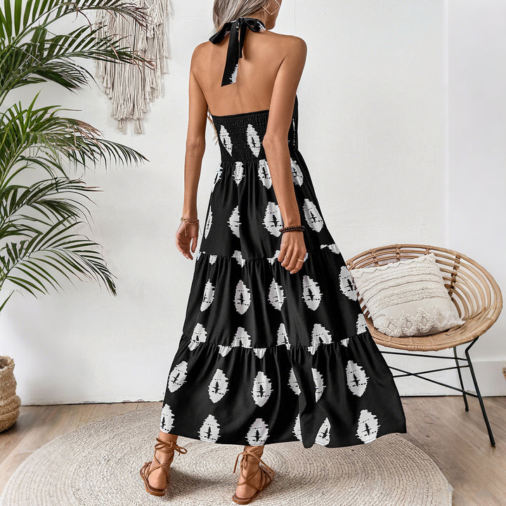 Damen Boho Maxikleid mit asymmetrischen Trägern Echo Archiv