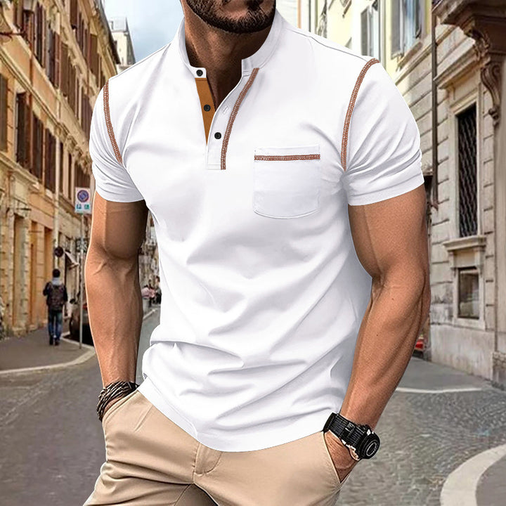 Herren Polo-Shirt mit strukturierter Knopfleiste Echoarchiv