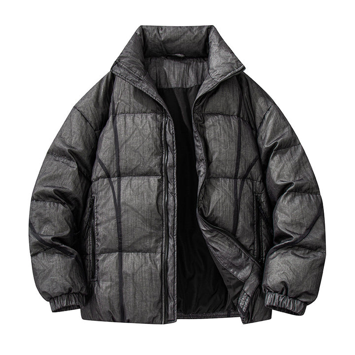 Herren Wattierte Oversize-Steppjacke mit hohem Stehkragen und elastischen Bündchen Echo Archiv