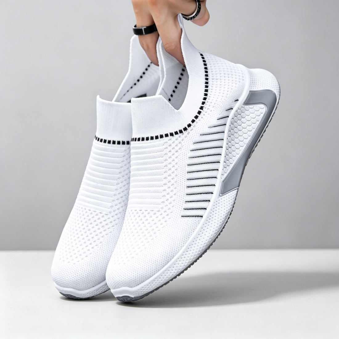 Herren Atmungsaktive Slip-On Sneakers Echoarchiv