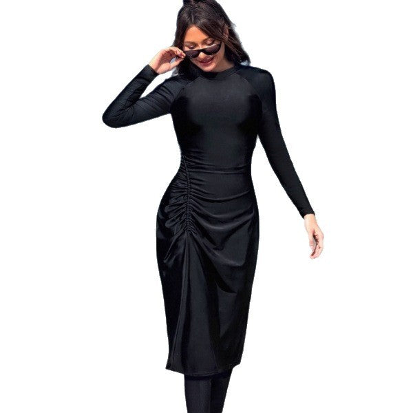 Damen Eleganter Langarm-Badeanzug mit figurbetonendem Design Echo Archiv