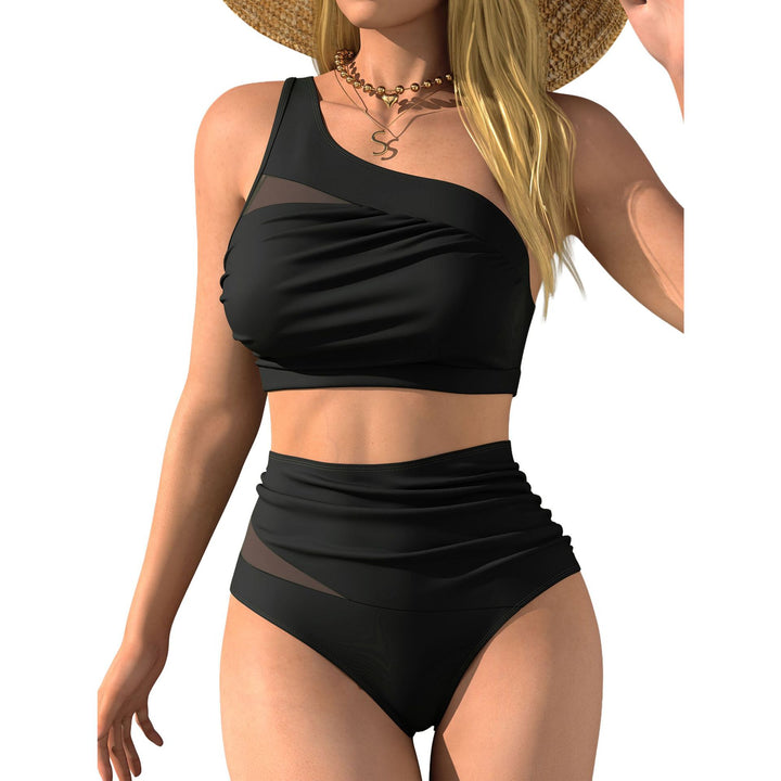 Damen Hochgeschnittener Bikini mit asymmetrischem Oberteil Echo Archiv