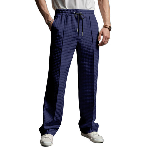 Herren lässige Freizeithose mit elastischem Bund und strukturiertem Design Echoarchiv