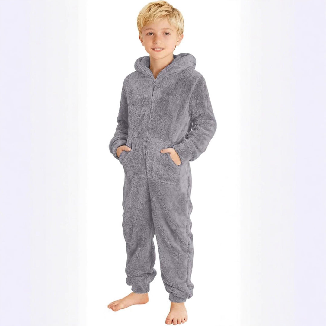 Unisex Kuscheliger Fleece-Overall mit Kapuze Echoarchiv
