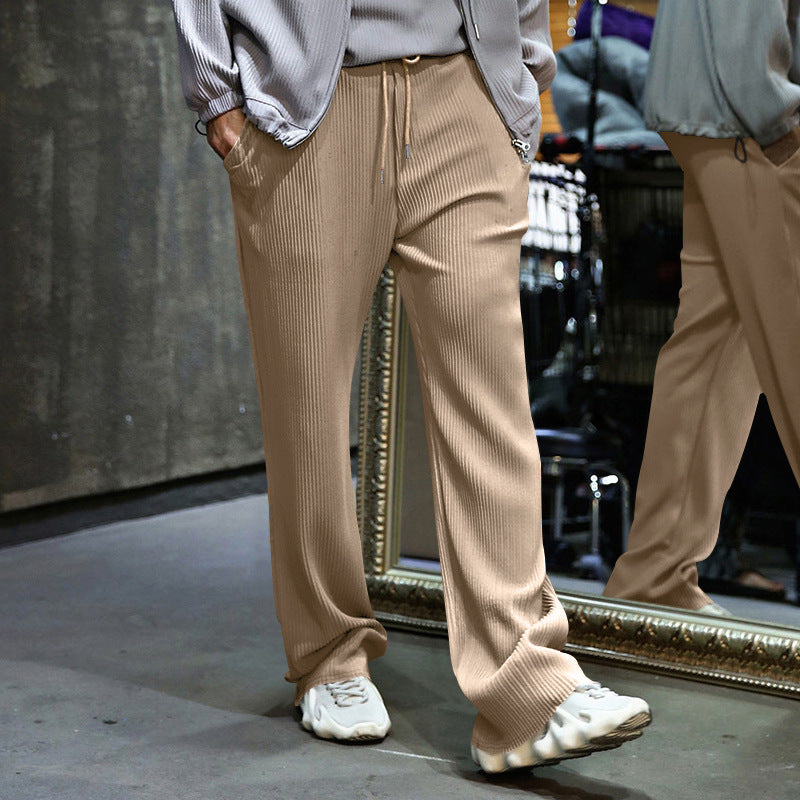 Herren nan locker geschnittene Plissee-Hose mit Tunnelzug und weitem Bein Echo Archiv