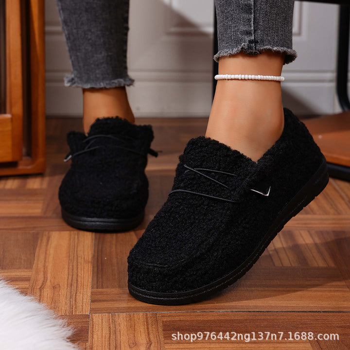 Damen Gefütterte Teddy-Fleece‑Hausschuhe mit gepolstertem Komfortfußbett und rutschfester Gummisohle – Lioré