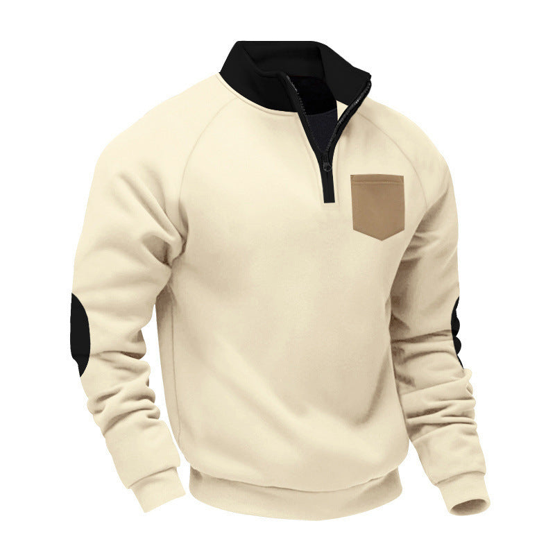 Herren Pullover mit Stehkragen und Reißverschluss Echoarchiv