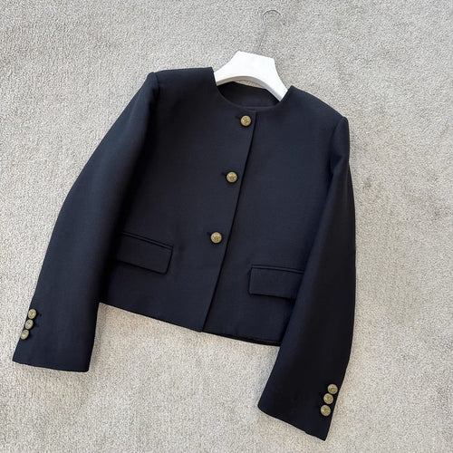 Damen Elegante Blazerjacke mit hohem Kragen Echoarchiv