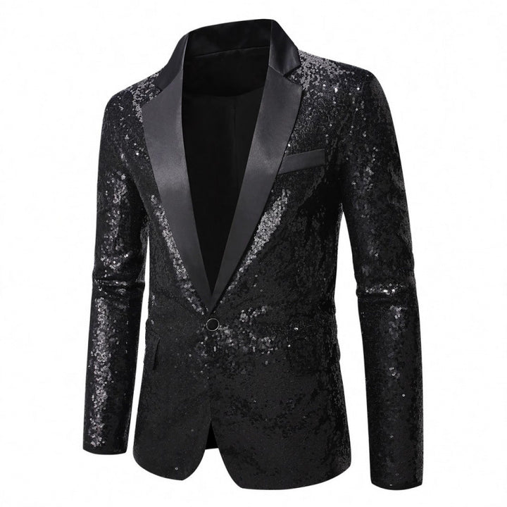Herren Glamouröser Pailletten-Anzugblazer Echoarchiv