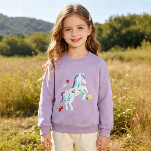 Mädchen Sweatshirt mit buntem Einhorn-Design Echo Archiv
