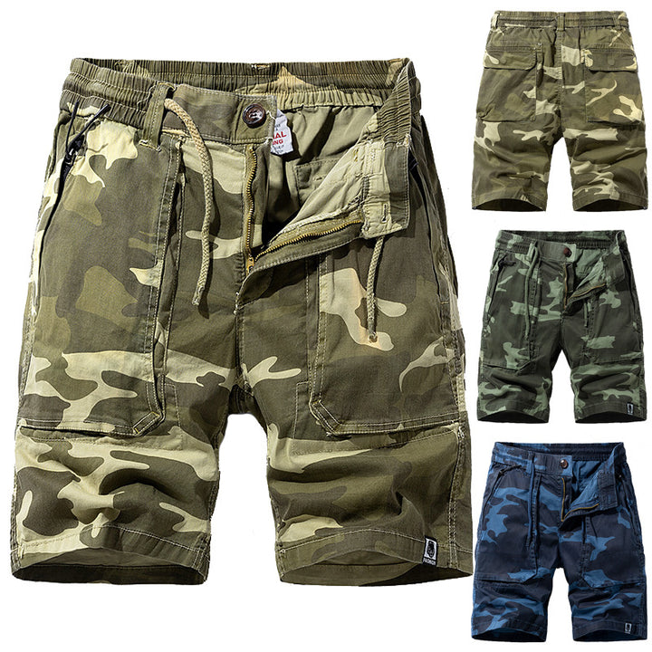 Herren Cargoshorts mit elastischem Bund und multifunktionalen Taschen Echoarchiv