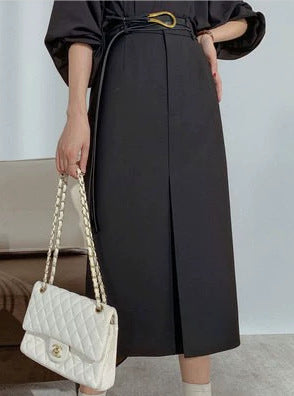 Damen Eleganter Midirock mit hohem Bund Echoarchiv